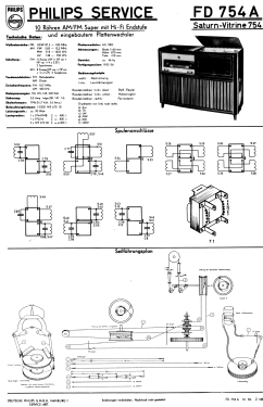 Saturn-Vitrine 754/4E/3D FD754A; Philips Radios - (ID = 255431) Radio