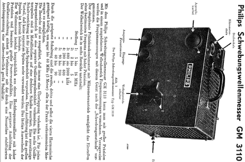 Schwebungswellenmesser GM3110; Philips Radios - (ID = 779138) Equipment