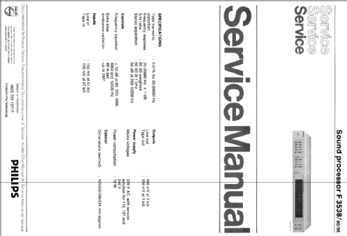 Sound Processor F3538; Philips Radios - (ID = 1875124) Ampl/Mixer