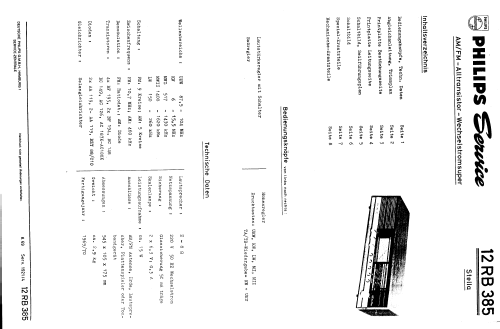 Stella 12RB385; Philips Radios - (ID = 278562) Radio