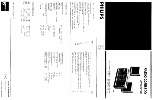 Stereo Radiorecorder 22RR800 ; Philips Radios - (ID = 390387) Radio