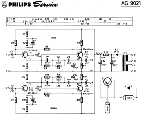 Stereo-Vorverstärker für magneto-dynamische Tonköpfe AG9021; Philips Radios - (ID = 1347597) Ampl/Mixer