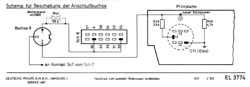 Stereo-Zusatzverstärker EL 3774; Philips Radios - (ID = 1642879) Ampl/Mixer