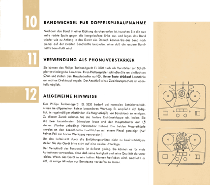 Tonbandgerät EL3520/00; Philips Radios - (ID = 2063084) R-Player