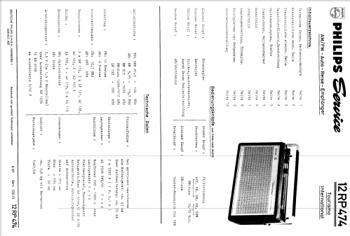 Tourismo International 12RP474; Philips Radios - (ID = 278568) Radio