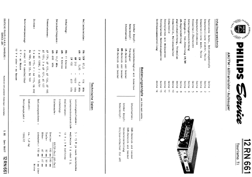 Tourismo TI 12RN661; Philips Radios - (ID = 2001447) Car Radio