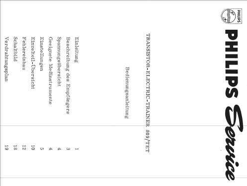 Transistor-Electric-Trainer 809/TET; Philips Radios - (ID = 1829693) Equipment