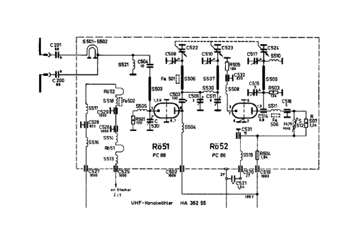 UHF Channel Selector - Tuner HA 362 55; Philips Radios - (ID = 1885424) mod-past25