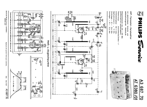 UHF Channel Selector - Tuner - A3 687 70 - AT 6380 /01; Philips Radios - (ID = 1885663) mod-past25