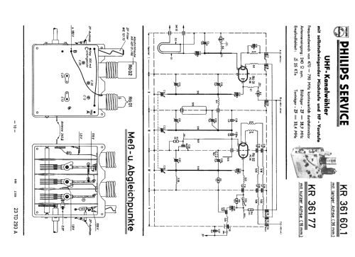 UHF Kanalwähler - UHF Channel Selector KR 361 60.1; Philips Radios - (ID = 1893452) mod-past25