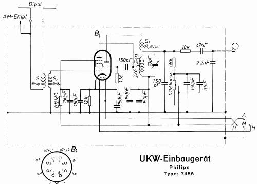 UKW-Einbaugerät UKW I 7455; Philips Radios - (ID = 1685448) Adaptor