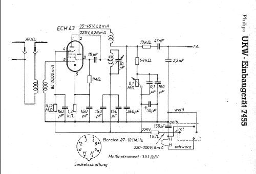 UKW-Einbaugerät UKW I 7455; Philips Radios - (ID = 5376) Adaptor