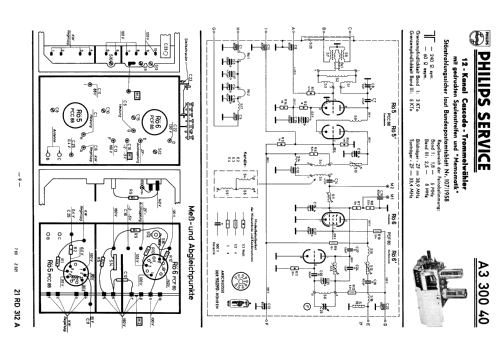 VHF Kanalwähler - VHF Channel Selector A3 300 40; Philips Radios - (ID = 1893330) mod-past25