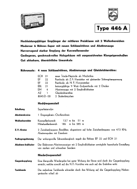 446AT; Philips - Schweiz (ID = 2855035) Radio