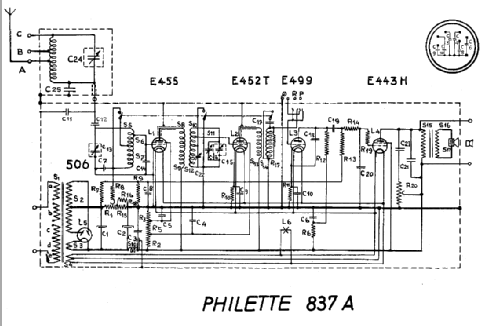 Philette Super inductance 837A; Philips - Schweiz (ID = 21974) Radio