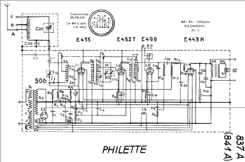 Serenata 841A; Philips - Schweiz (ID = 19319) Radio