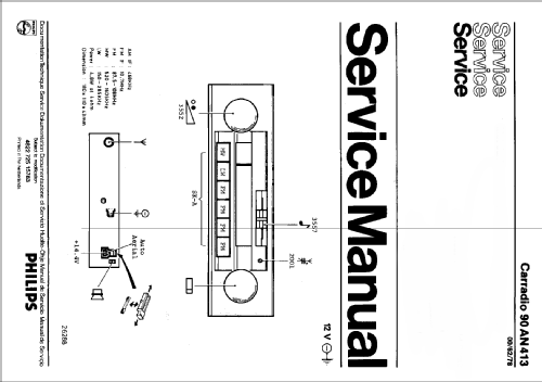 90AN413 /00; Philips, Singapore (ID = 2530356) Car Radio