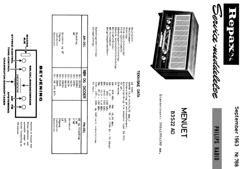 B3S22A; Philips, Svenska AB, (ID = 1901994) Radio