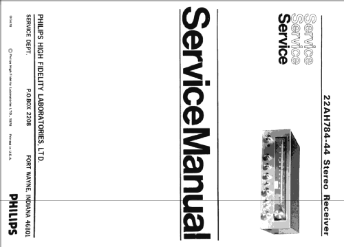 High Fidelity Laboratories Receiver 787 22AH787 /44; Philips USA (ID = 2670388) Radio