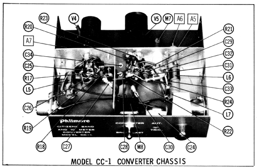 2 Tube CB Converter CC-1, CC-1W; Philmore Mfg. Co. - (ID = 562385) Citizen