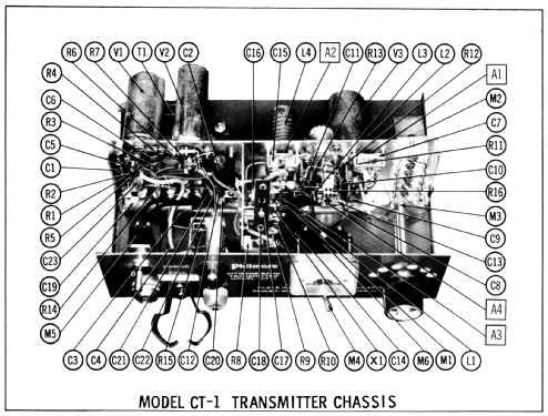 3 Tube CB Transmitter CT-1, CT1W; Philmore Mfg. Co. - (ID = 562404) CB-Funk