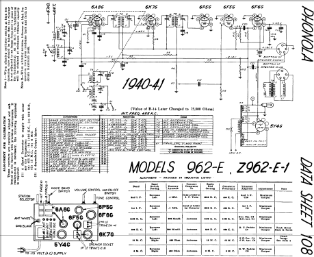 962-E-4 ; Electrohome Dominion (ID = 795897) Radio