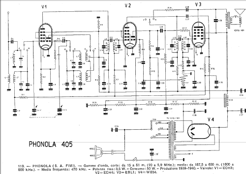 405; Phonola SA, FIMI; (ID = 617954) Radio