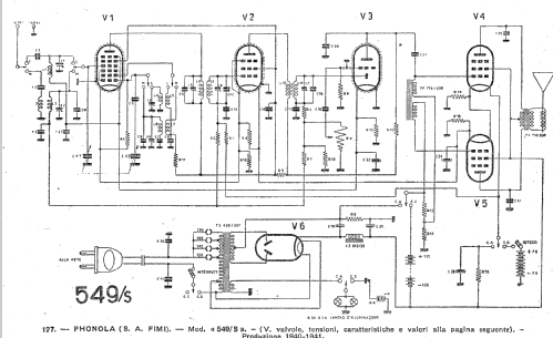 549S; Phonola SA, FIMI; (ID = 619522) Radio