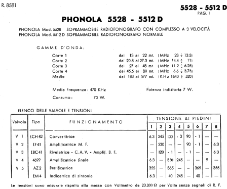 5512D; Phonola SA, FIMI; (ID = 758149) Radio
