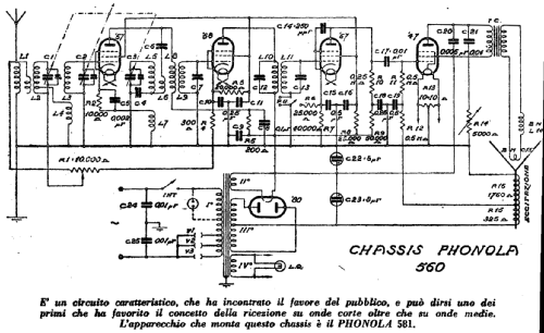 561 Serie d'Oro Ch= 560; Phonola SA, FIMI; (ID = 1005671) Radio