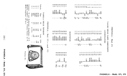 571; Phonola SA, FIMI; (ID = 258373) Radio