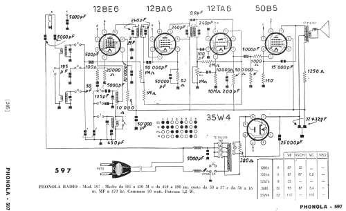 597; Phonola SA, FIMI; (ID = 258400) Radio