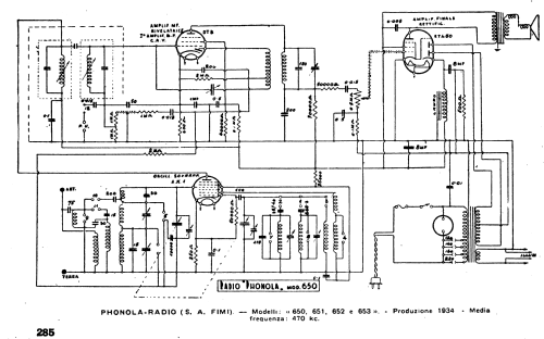 653 Ch= 650; Phonola SA, FIMI; (ID = 2605334) Radio