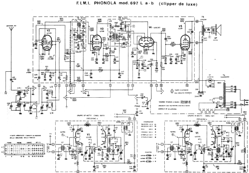 Clipper de Luxe 697 L a-b; Phonola SA, FIMI; (ID = 387721) Radio