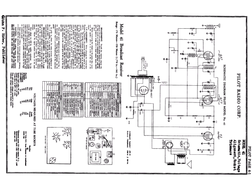 41 ; Pilot Electric Mfg. (ID = 569051) Radio