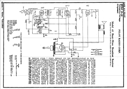 45 ; Pilot Electric Mfg. (ID = 533022) Radio