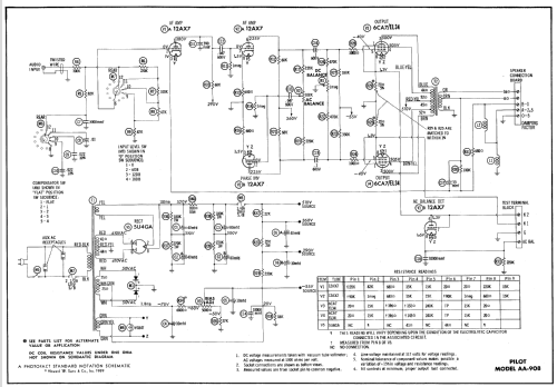 AA-908 ; Pilot Electric Mfg. (ID = 644446) Ampl/Mixer