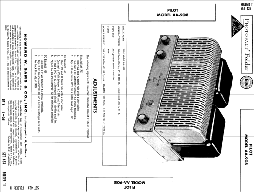 AA-908 ; Pilot Electric Mfg. (ID = 644449) Ampl/Mixer