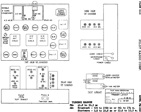 FM-200 ; Pilot Electric Mfg. (ID = 604866) Radio