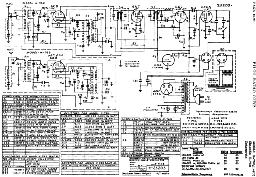 H-762 Ch= H-760; Pilot Electric Mfg. (ID = 601376) Radio