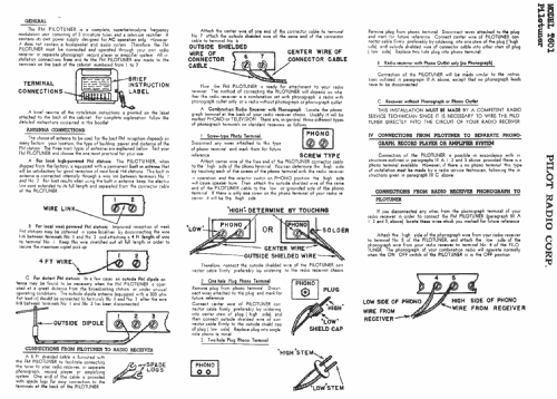 Pilotuner T-601; Pilot Electric Mfg. (ID = 154933) Radio