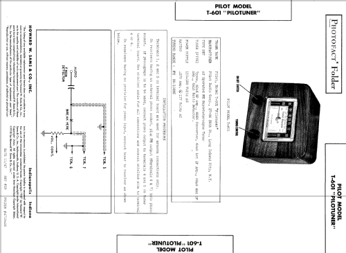 Pilotuner T-601; Pilot Electric Mfg. (ID = 496442) Radio