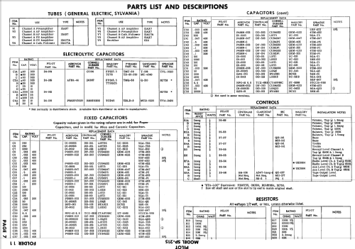 SP-215 ; Pilot Electric Mfg. (ID = 641971) Ampl/Mixer