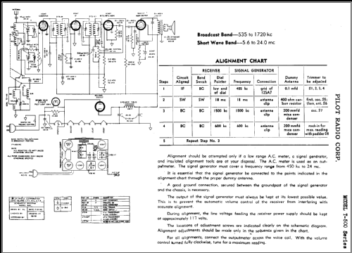 T-500 Series ; Pilot Electric Mfg. (ID = 477443) Radio