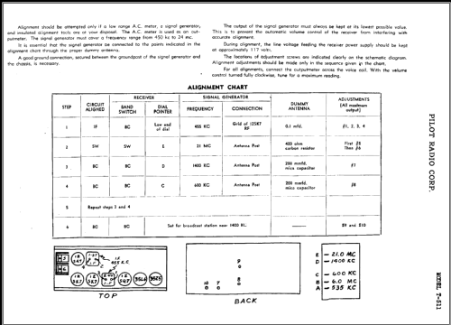 T-511 ; Pilot Electric Mfg. (ID = 477452) Radio