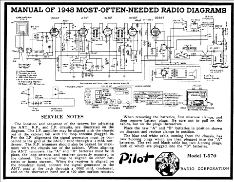 T-570 ; Pilot Electric Mfg. (ID = 91086) Radio