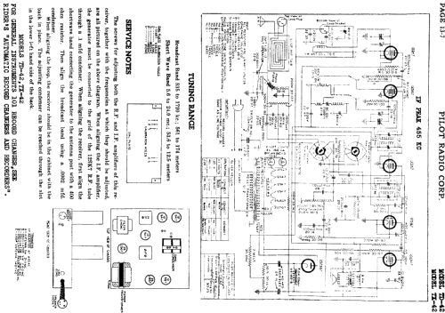 TD-42 ; Pilot Electric Mfg. (ID = 604499) Radio