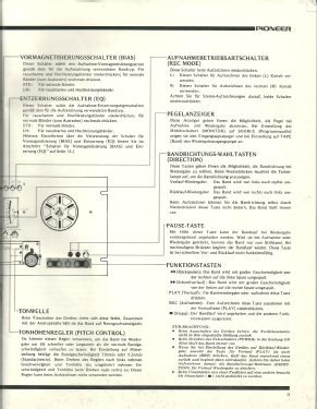 Auto Reverse Direct Drive Open Reel Deck RT-707; Pioneer Corporation; (ID = 2947686) Ton-Bild