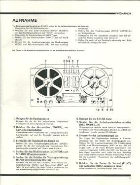 Auto Reverse Direct Drive Open Reel Deck RT-707; Pioneer Corporation; (ID = 2947700) R-Player