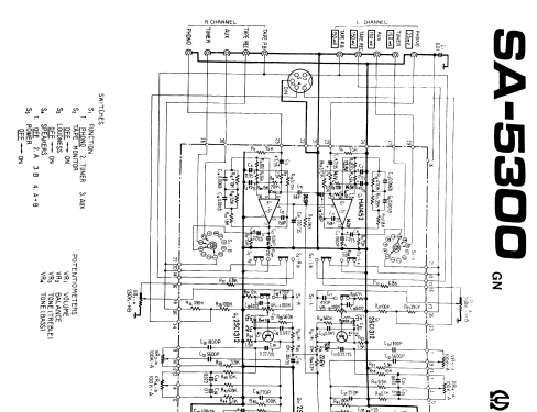 Stereo Amplifier SA-5300; Pioneer Corporation; (ID = 1910193) Ampl/Mixer